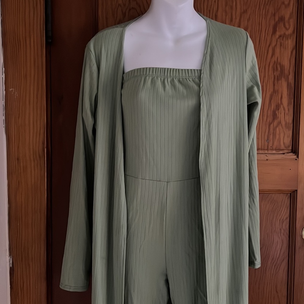 Strapless Romper W Cardigan